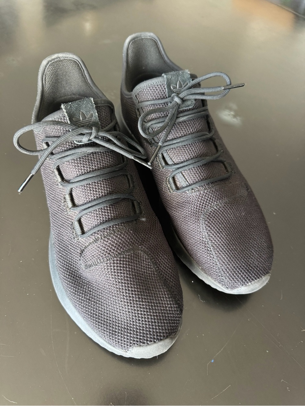 adidas Men’s Charcoal Black Mesh Lace-Up Sneakers